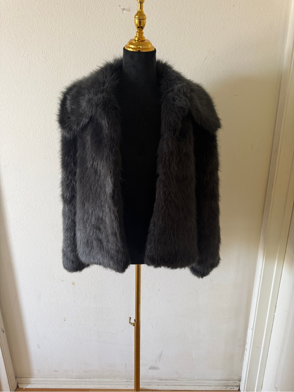 ASOS Black Faux Fur Teddy Jacket